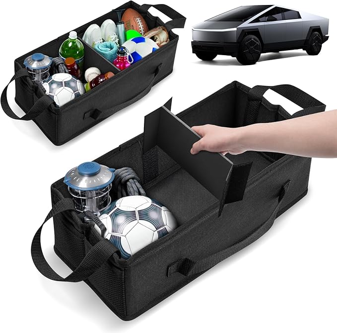 Cybertruck 1st Row Under Seat Front Storage Box 2PCS - Truck Under Seat Tool Box for 2024 Tesla Cybertruck with Removable