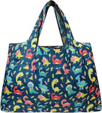 allydrew Large Foldable Tote Nylon Reusable Grocery Bags, 6 Pack