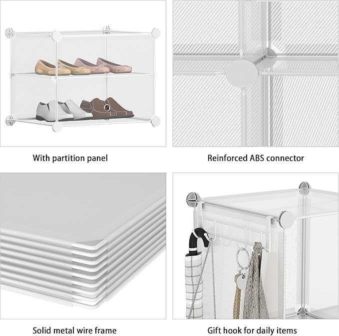 AWTATOS Closet Organizer 6 Cube Storage Shelves Portable Closet Clothes Organizers and Storage Stackable Cubby Shelving for C