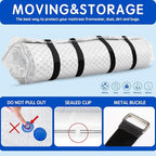 Storage Master Vacuum Storage Bag for King Size Mattress - Ideal for Memory Foam and Latex Up to 14 Inches - Designed for Eas