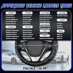 Ventilated Heart-Shaped Steering Wheel Cover with Anti-Slip Leather Grip. Compatible with Ford, Toyota, Honda, Nissan, and Ch