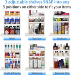 Dutiplus Medicine Organizer 3-Tier Shelves Cabinet Storage Rack Organizer for Holding Vitamins, Supplements, Cosmetics 10.82"