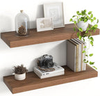 24 Inch Floating Shelves, 8 Inch Deep Floating Shelves for Wall, Hanging Shelf with Invisible Brackets, Deep Shelves for Bath