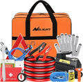 Nilight Car Emergency Kit with Jumper Cable Air Compressor Tire Repair Essential Tools First Aid Alligator Connector Electric
