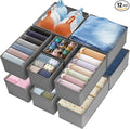Drawer Organizer Clothes & Dresser Organizers - 12 Pack Foldable Drawer Dividers, Baby Clothes Organizer & Nursery Storage fo