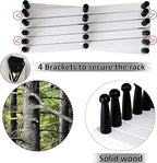 WEBI Accordion Wall Hanger,Expandable Wooden Hat Rack for Wall Mounted Coat Rack,Accordion Hat Hooks Holder for Baseball Caps