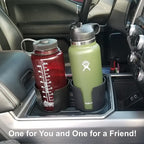 Cup Keeper Plus Car Cup Holder Adapter Expands to Hold Larger Beverage Containers up to 3.7" Diameter/Fits 32 oz Hydro Flask,