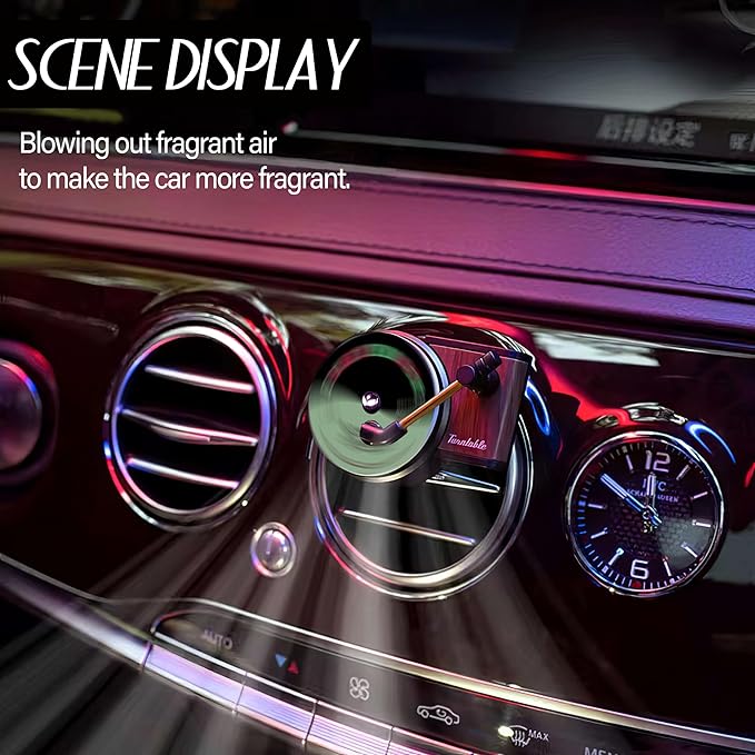 Maicican 12PCS Customizable Car Air Freshener Vent Clip, Pop Singer Album Cover Record Player Shape, Music Lover Gifts. (Retr