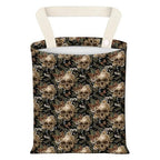 Car Garbage Can, Seat Back Hanging Cute Car Trash Can Bag, Car Organizer and Storage Bag for Travelling, Outdoor Vintage Floral Butterfly Skull