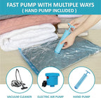Roomimaster Vacuum Storage Bags, Vacuum Seal Space Saver Bags for Clothing, Travel Lugggage, Carry-on, Blankets, Pillow, Comf