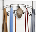 LYNK Professional® Home™ Over Door Hooks Rack - 9 Hook Over Door Hanger - Over Door Towel Rack - Hanging Towels or Clothes - 