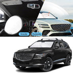 TINGLU Sun Shade for Genesis GV80 2021-2025 2026 Accessories Windshield Sun Shade Window Shade UV Rays Protection Sun Visor Cover with Steering Wheel Sunshade Storage Bag