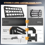 OneTigris Rigid Car Sun Visor Organizer, Fiberglass MOLLE Visor Panel – Tactical Overhead EDC Storage for Truck, SUV, Jeep & Emergency Gear