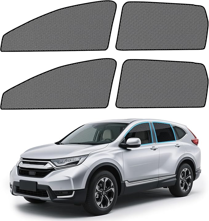 ZATOOTO Car Window Shades for Honda CR-V 2017-2022, 4 Pack CR-V Sun Shade Side Window, Breathable Mesh Car Window Screen for Camping Napping Baby UV Protection