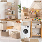 OIASKET Storage Baskets for Organizing, Woven Decorative Baskets for Shelves - Books, Towels, and Clothes, Cotton Rope Toy St