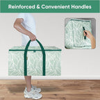 BALEINE 2-Pack Oversized Moving Bags with Reinforced Handles, Heavy-Duty Storage Tote for Clothes, Moving Supplies (Antique F