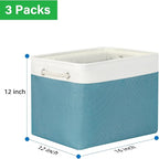 Bidtakay Large Storage Baskets for Shelves 3 Pack 16x11.8x11.8 Inch Storage Bins for Organizing Fabric Storage Cubes for Clos