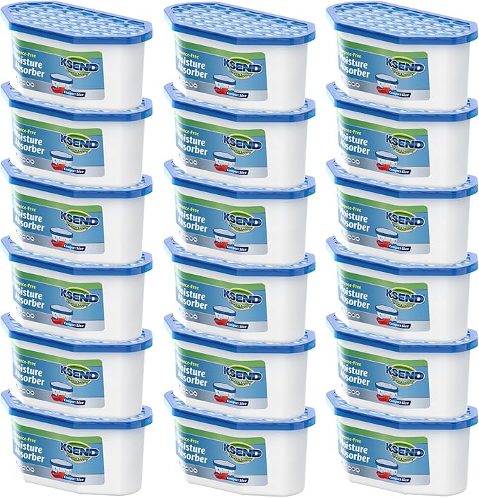 Moisture Absorbers, 18 Pack, Compact Dehumidifier for Closet, Efficient Humidity Absorber Boxes, Moisture Absorber for