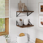Deep Floating Shelves,16" Wx10 D Floating Shelves for Wall Set of 2,Heavy Duty Wood Floating Shelf with Metal Bracket,Wall Mo