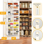Over the Door Organizer, 5-Tier Extra Large Storage with 10 Pockets and PVC Label Pouches, 80 lbs Capacity Hanging Closet Org