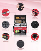 Golf Trunk Organizer, Waterproof Car Golf Locker with Separate Ventilated Compartment for 2 Pair Shoes, Golf Storage for Balls, Tees
