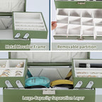Dajasan Jewelry Organizer Box, Large Jewelry Boxes for Women Girls, Space-Saving 4 Layers Jewelry Storage Case with Drawer, M