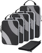 BAGSMART Compression Packing Cubes, 6 Set/4 Set/2 Set Travel Packing Cubes for Carry on Suitcases, Compression Suitcase Organ