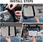 Car Tissue Holder Car Visor Organizer Tissue Box Holder for Car Sun Visor Organizer with Car Vehicle Accessories Essentials Interior for Women Men Fox Bunny Night Forest Blue