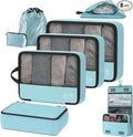 Compression Packing Cubes Set, Versatile 8pc Travel Essential Packing System- Lightweight Travel Organizers for Family & Busi