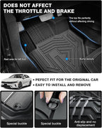 Powerty Floor Mats & Cargo Liner for 2021-2024 2025 2026 Kia K5 (Only Fit FWD Model) Accessories Floor Mats 2 Row Liner Set All Weather TPE 3D Floor Liners&Rear Cargo Mat