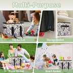 Reusable Grocery Bags Heavy Duty Shopping Bags Foldable Large Tote Bags with Long Handles & Hard Bottom
