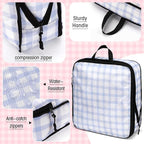 5 Pack Compression Packing Cubes for Travel Space Saving Cubes Luggage Organizer for Suitcase(Plaid,Mixed)