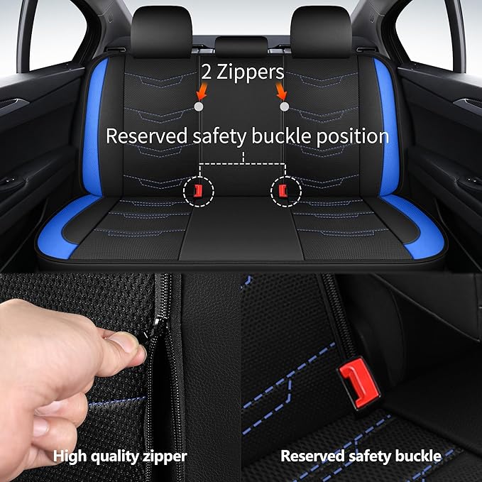 Seat Covers,Sport and Breathable Car Seat Covers,Anti-Slip Universal Fit Car Seat Covers Full Set for Cars Sedans SUV and Tru