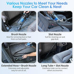17pcs Car Detailing Kit Interior Cleaner, Car Interior Cleaning Kit with Handheld Car Vacuum, Car Detailing Brushes, Windshie