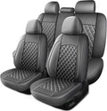 Car Seat Covers Full Set, Breathable and Waterproof Napa Leather Car Seat Cover, Interior Universal Fit for Cars, Sedans, SUV