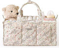Extra Large Diaper Caddy Organizer – Big Baby Essentials Nursery Storage Basket with Zipper Pocket & Shoulder Strap, Splashpr