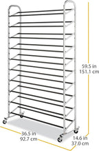 Whitmor 10 Tier Shoe Tower, 50 Pair, Chrome