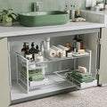 NETEL Under Sink Organizers and Storage,Kitchen Cabinet Organizer,2 Tier Under Sink Expandable Shelves，Bathroom Cabinet Organ