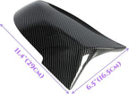 ECOTRIC Side Mirror Covers Door Mirror Cap Compatible with BMW F20 F21 F22 F23 F30 F31 F32 F33 F34 F36 F87 X1 E84 Rearview Replacement Carbon Fiber Style Pair