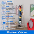 Closet Organization,12 Section, Hanging Closet Organizer, Space Saving, College Dorm Essentials for Girls,Heavy dutys Hooks U