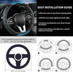 PU Leather Steering Wheel Cover 14.5-15 Inch