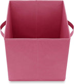 Casafield Set of 6 Collapsible Fabric Cube Storage Bins, Hot Pink - 11" Foldable Cloth Baskets for Shelves, Cubby Organizers 