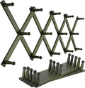 SKOLOO Hat Rack for Wall with 14 Hooks, Pack of 2, Solid Wooden, Modern, Expandable Coat Rack Wall Mount for Coats, Hats, Bag