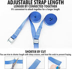 Cartman 1" x 12' Lashing Straps Up To 600lbs,4pk Blue