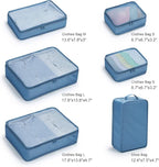 Mossio 6 Set Packing Cubes with Shoe Bag - Lightweight Travel Luggage Suitcase Organizers