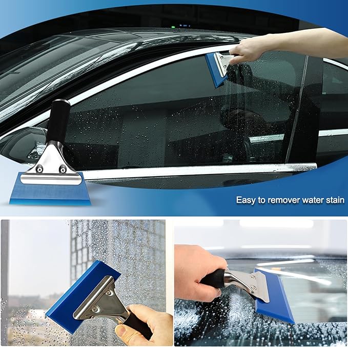 EHDIS Vinyl Wrap Tool Window Tint Kit 7 Pieces Vehicle Tinting Tools Car Glass Protective Film Wrapping Installation Set Included Vinyl Scraper, Window Rubber Squeegee,Cutting Knife with Blades