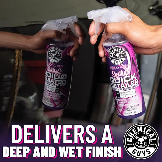 Chemical Guys Synthetic Quick Detailer – High Gloss Quick Detailer Spray, Safe for Cars, Trucks, SUVs, Motorcycles and RVs, R