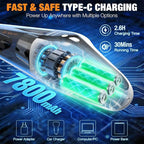 Handheld Vacuum Cordless, Ultra-Strong Suction Car Vacuum Portable Cordless, Rechargeable Hand Held Car Vacuum Cleaner High P