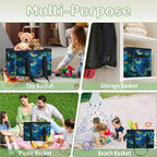 Reusable Grocery Bags Heavy Duty Shopping Bags Foldable Large Tote Bags with Long Handles & Hard Bottom