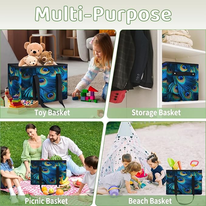 Reusable Grocery Bags Heavy Duty Shopping Bags Foldable Large Tote Bags with Long Handles & Hard Bottom
